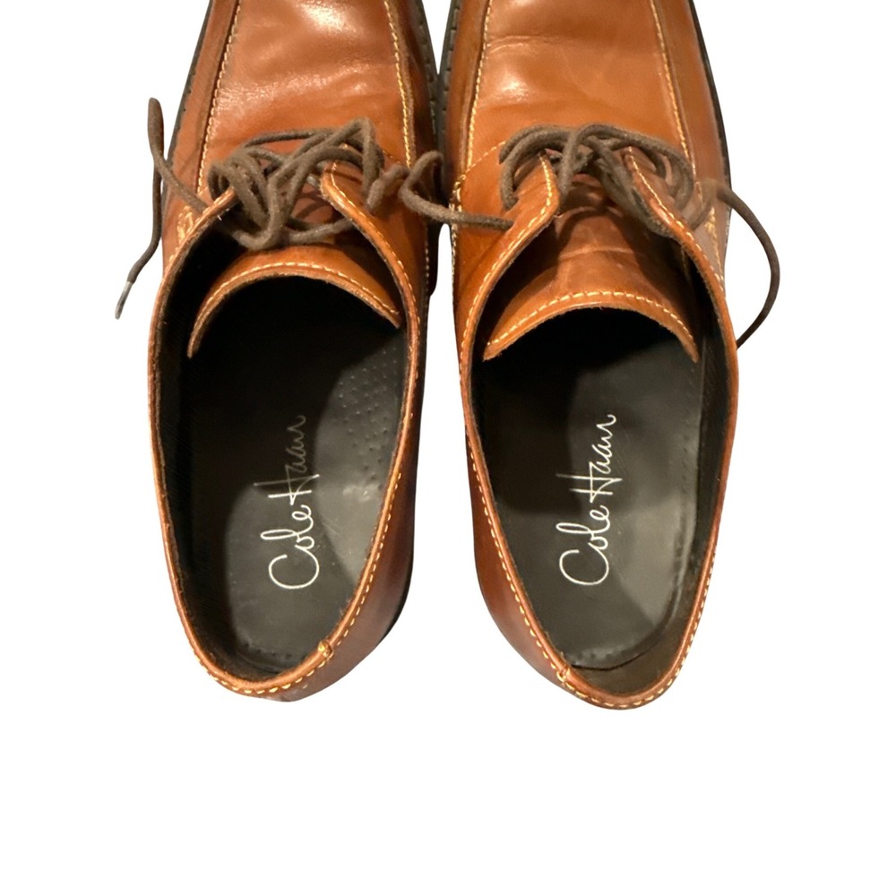 Cole Haan Air Giraldo Men 8.5 M British Tan Leather Apron Toe Oxfords C08189 - Picture 5 of 8